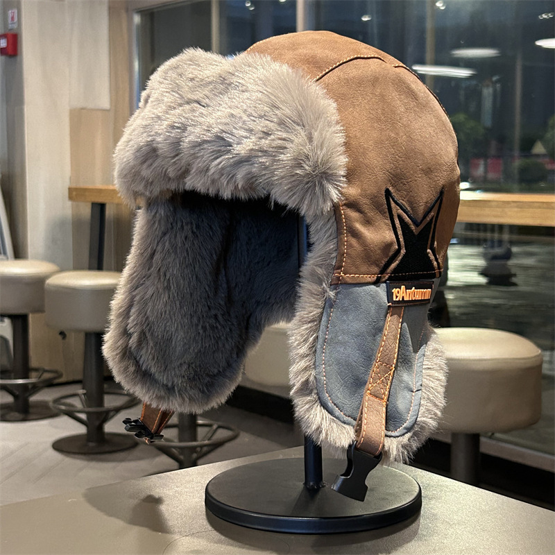 2026 new Autumn and winter Lei Feng hat men's winter thickened warm cycling ear hat women's outdoor windproof flight hat