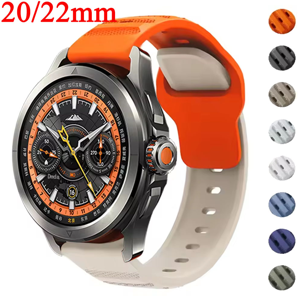 22mm 20mm Silicone Strap For Xiaomi Watch S4 Sport S3 S2 S1 Pro Active Breathable Band For Xiaomi Watch 2 Pro/Color 2 Bracelet