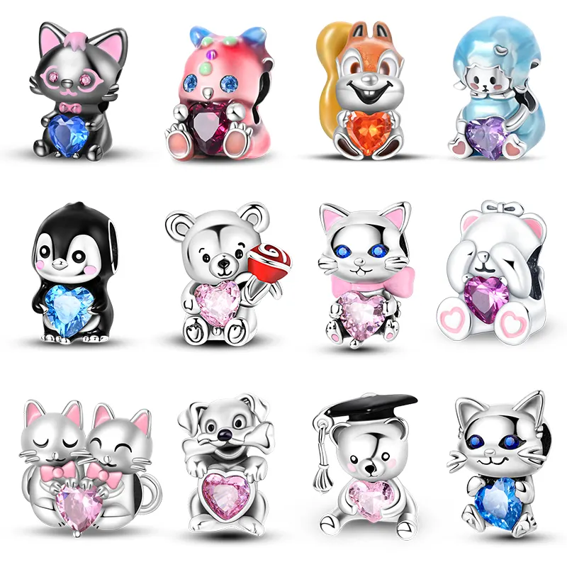 925 Silver Color Cross Crown Virgin Mary Charms Beads Fit 3MM 925 Original Bracelets Fine DIY Jewelry Making For Women