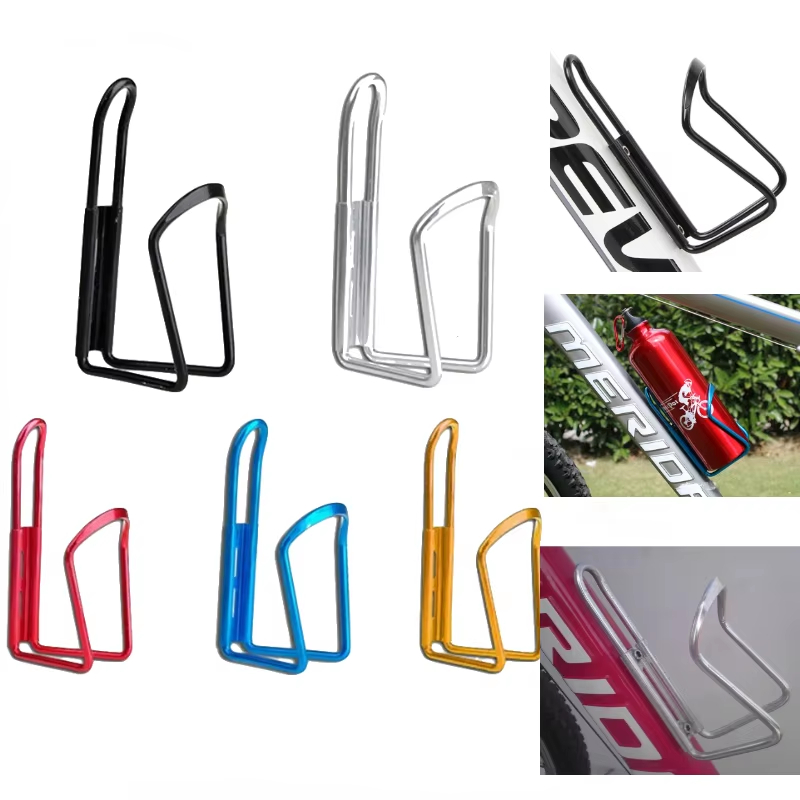 1/2pcs Bicycle Bottle Holder Outdoor Road Mountain Bike Water Kettle Cage Rack Aluminum Alloy Universal Cycling Drink Holder Cup
