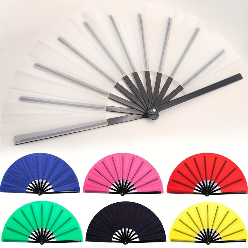 1pc Durable Plastic Tai Chi Fan, Lightweight Kung Fu Fan for Martial Arts Practice, Performance&Competition,Unisex Training Prop