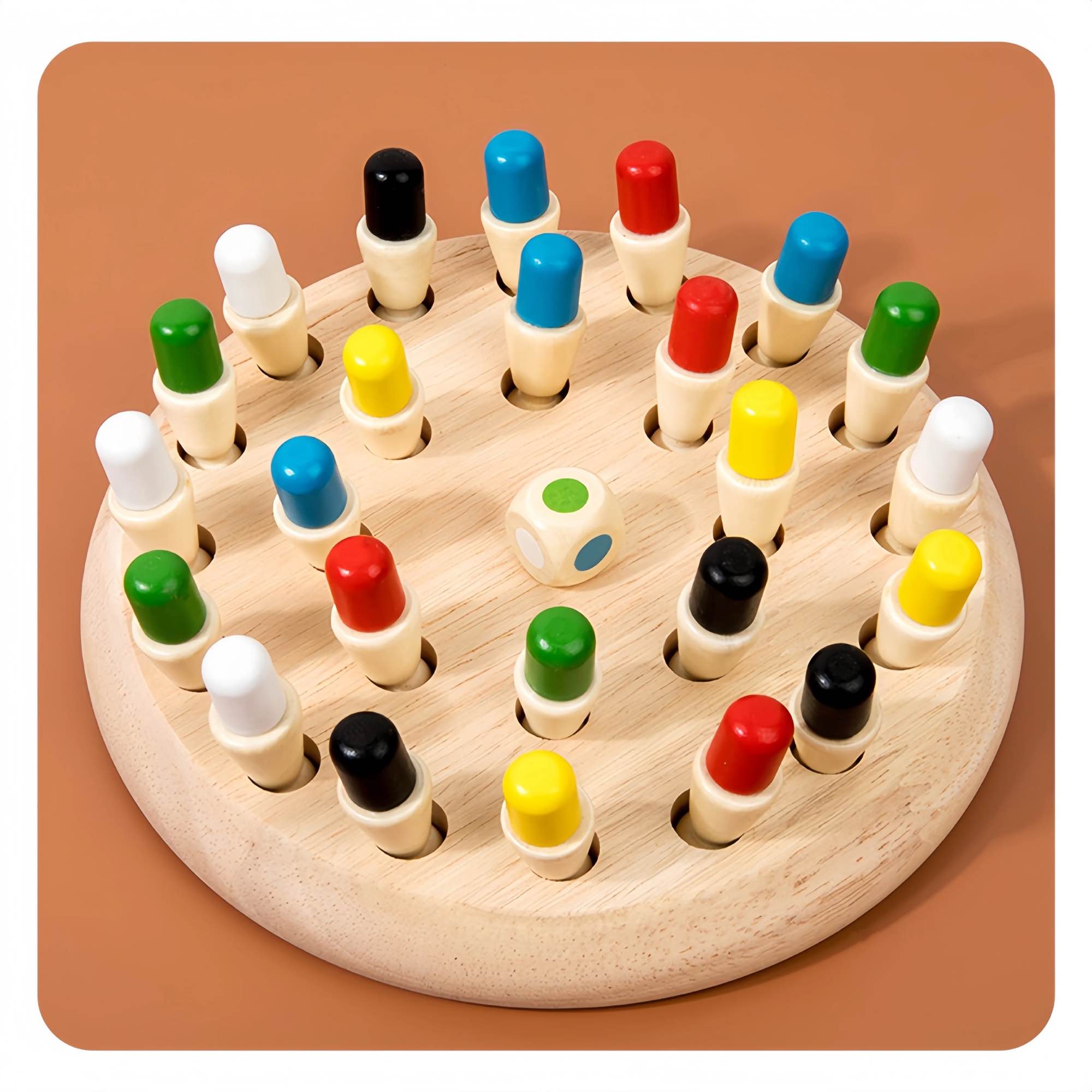 Chess Game Eco-Friendly Educational Kids Wooden Memory Match Chess Games For Family Party