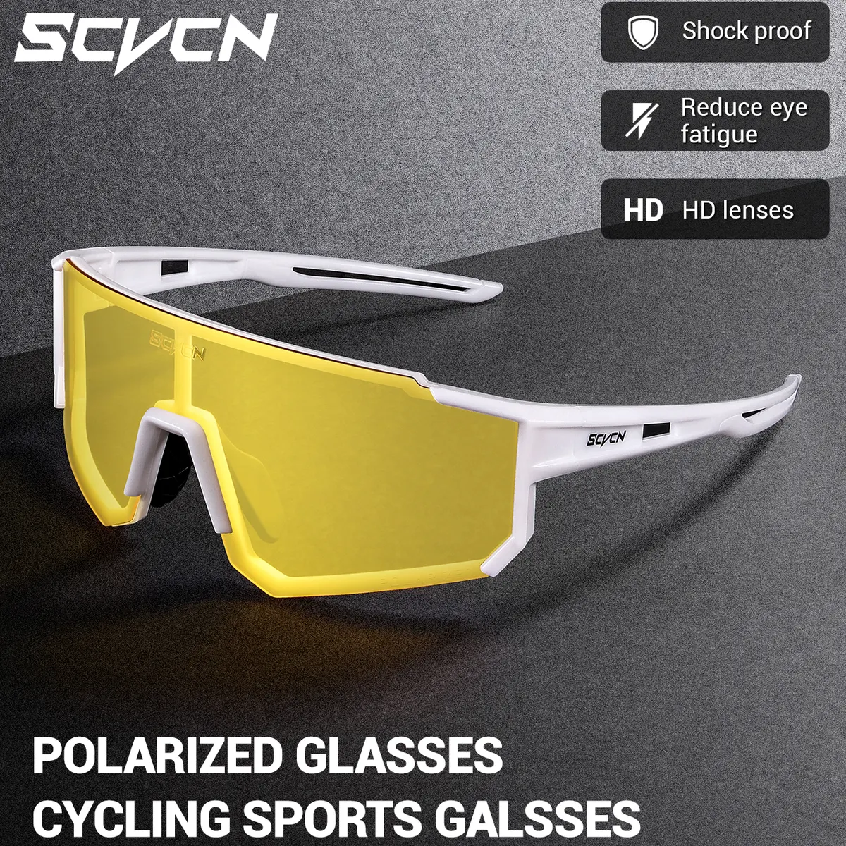 SCVCN Polarized Night driving glasses Fishing Glasses Cycling Equipment Outdoor Sports MTB Bike Bicycle Eyewear Camping running - image 1