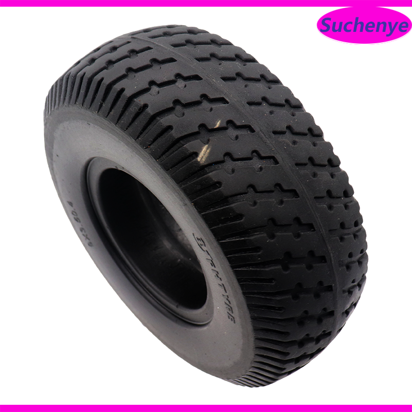 9x3.50-4 Solid Tire For Warehouse Trolley Electric Tricycle Turf Rider Tread Lawnmower Golf Go Cart Pocket Bike Mobility Scooter