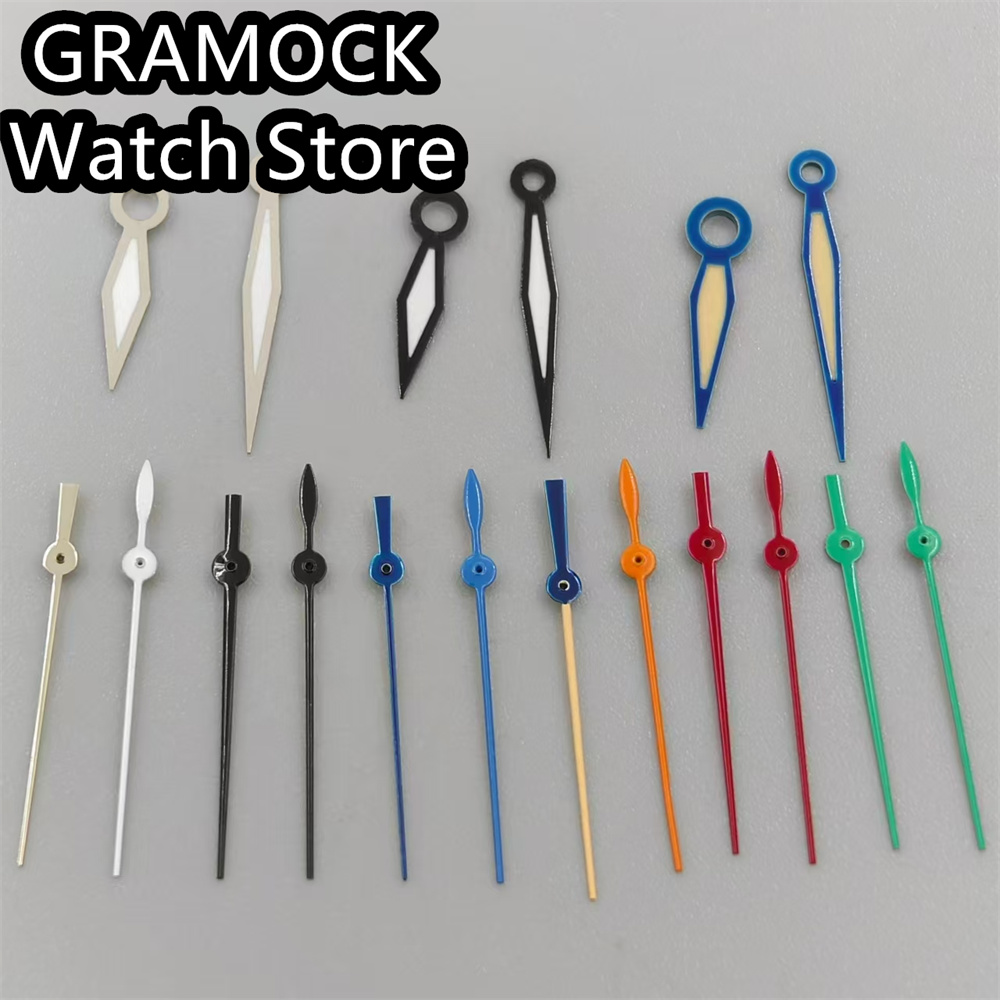 GRAMOCK 31mm Blue Watch Dial With Hands Green Luminous Fit NH35 NH36 Movement