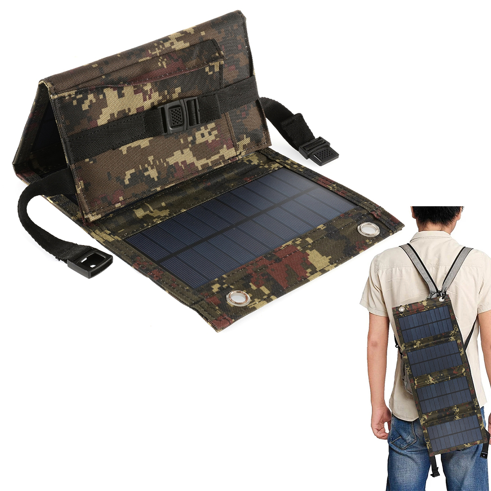 20W Folding Solar Panel Portable Power Supply with USB Output for Outdoor Camping Climbing Mobile Phone Emergency Charging