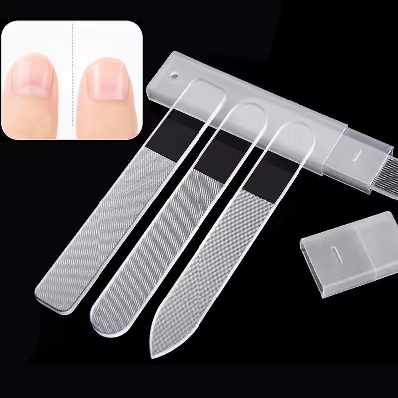 1pc Nano Glass Nail Files Professional Sanding Polishing Files Transparent Nail File Grinding Equipment Manicure Art Tools