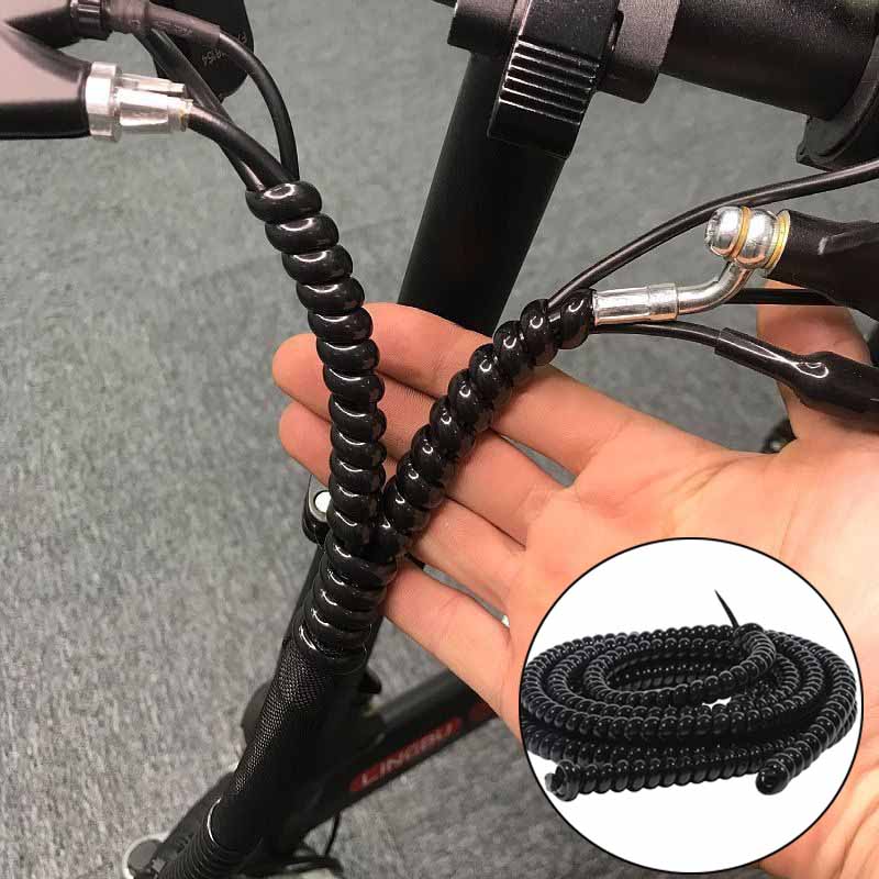 1/2PCS Bicycle Harness Winding Tube Electric Vehicle Brake Wire Organizer Protective Sleeve TPU Sheath Line Cable Spiral Wraps
