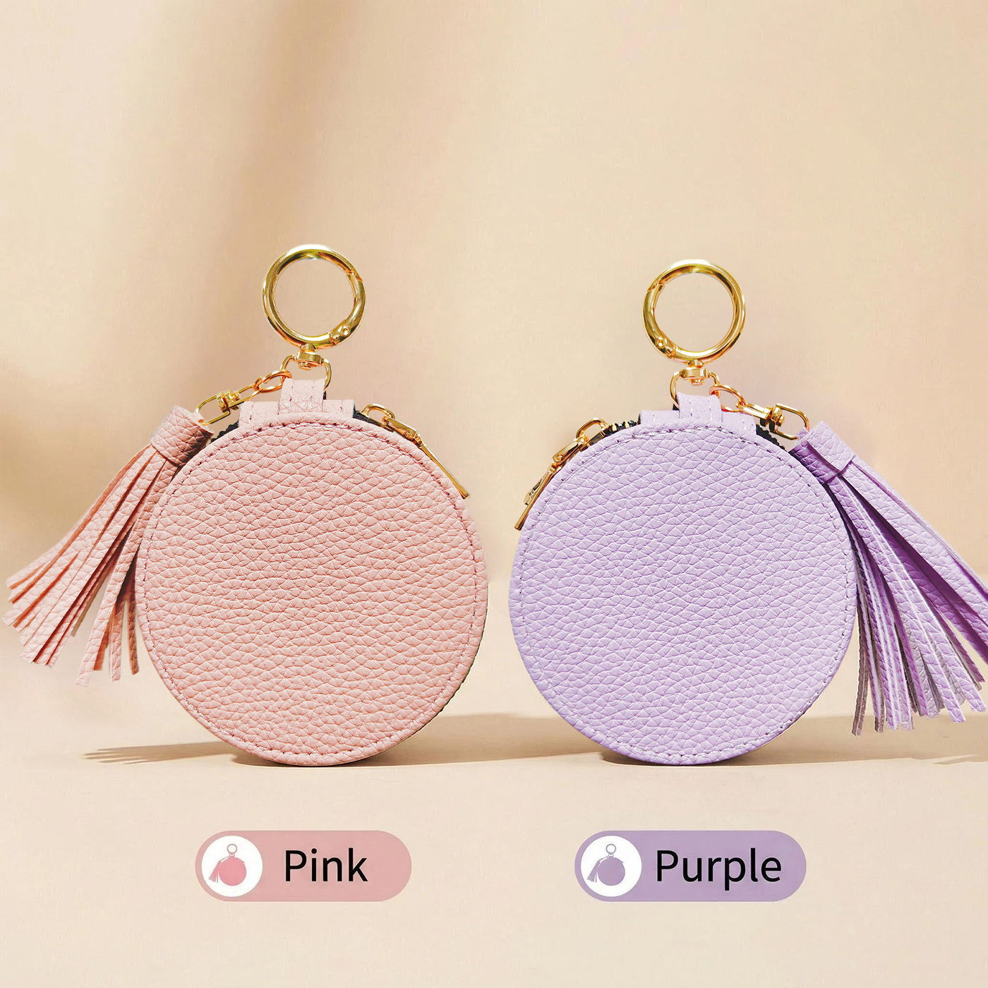 For AirPods Pro3 storage bag - Granular leather texture - Universal zipper bag for AirPods - Simple and fashionable