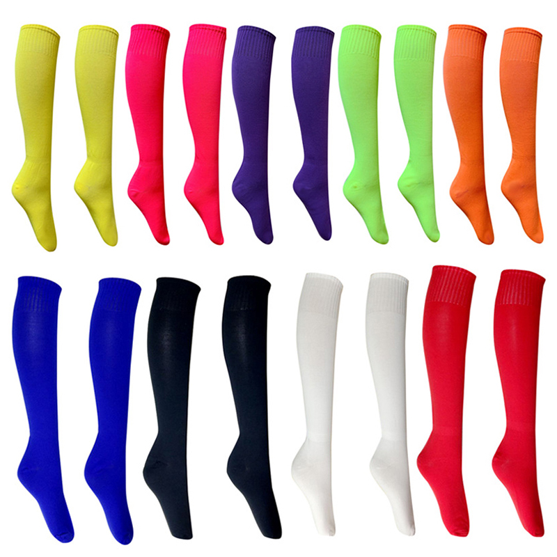 1 Pair Outdoor Sports Soccer Socks Men Women Rugby Breathable Football Socks Knee Volleyball Baseball Hockey Long Socks