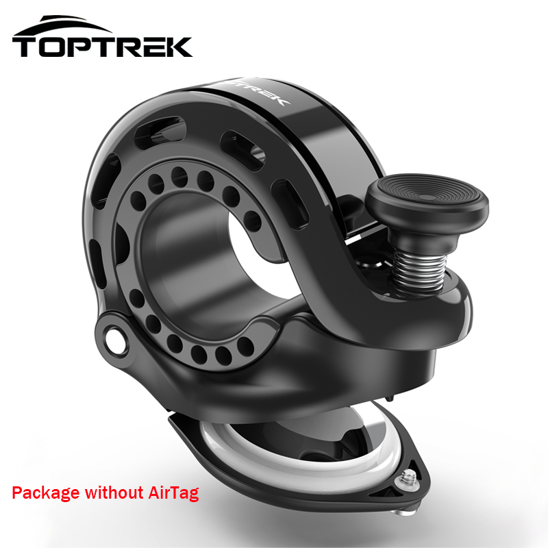 Toptrek Bicycle Bell for AirTag Cycling Horn Anti-Theft Aluminium Alloy MTB Bike Handlebar 110dB Bell for Road Bike Accesseries