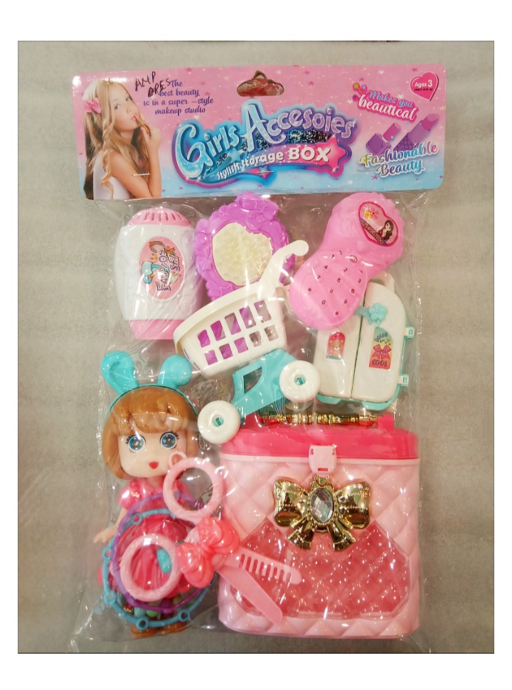 Beauty Set Toy for Kids with Bag and Doll