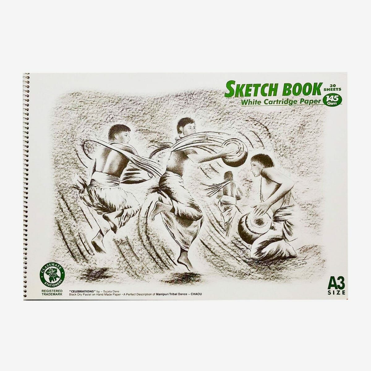Classmate Sketch Book White Cartridge A3-30 Sheets (145 Gsm)