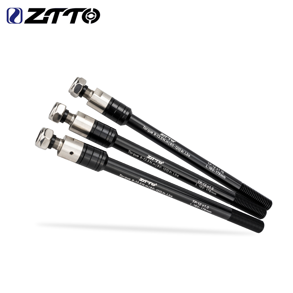 ZTTO Bicycle Trailer Thru Axle Cargo Trailer 160-178mm E-Bike MTB City Road Bike Kid Trailer Hitch Axle M12 12mm P1.0 1.5 1.75mm