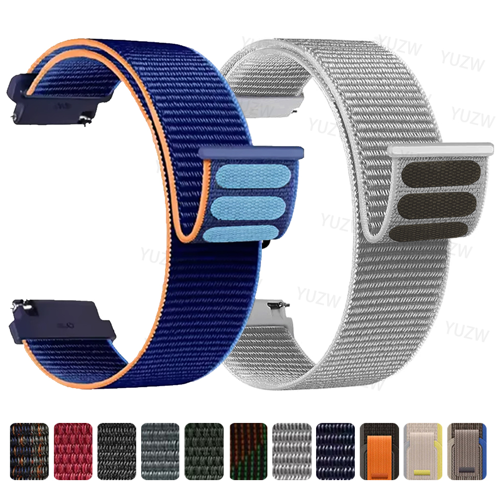 Nylon Loop Strap For Samsung Galaxy Watch 7 6 5 4 Band 40mm 44mm Gear S3 Classic 20mm 22mm Sport Bracelet For Amazfit GTS 2 3 4
