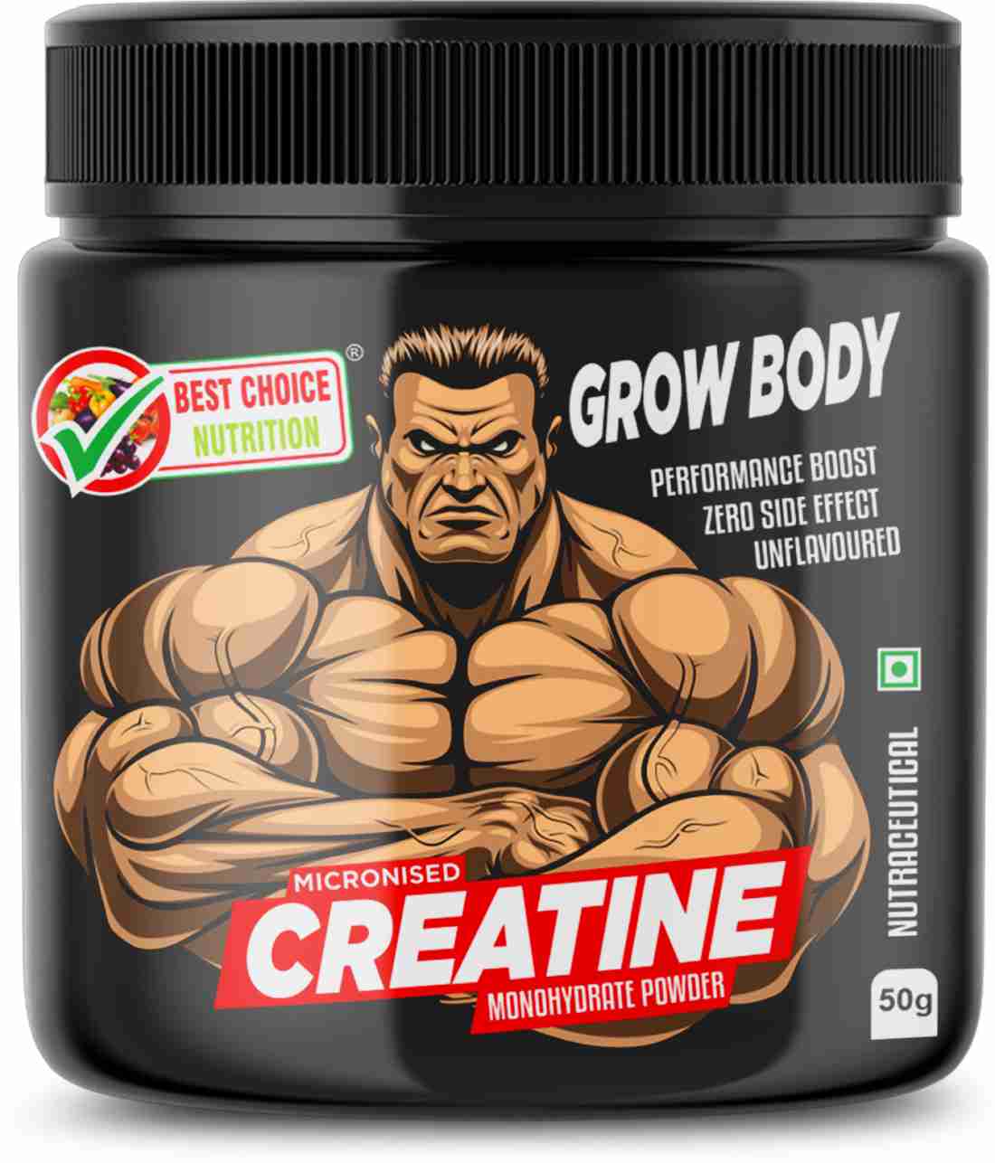 Best Choice Nutrition(17serving/ 50gm )Micronized Creatine Monohydrate| Lab Tested | Enhanced Absorption| 100℅ Pure Creatine| Unflavored