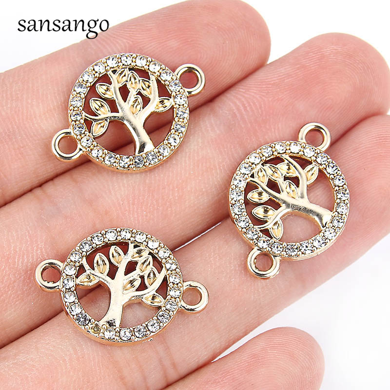 5pcs Alloy Rose Flower Connector Pendant Earrings Small Pendant Diy Bracelet Necklace Jewelry Accessories