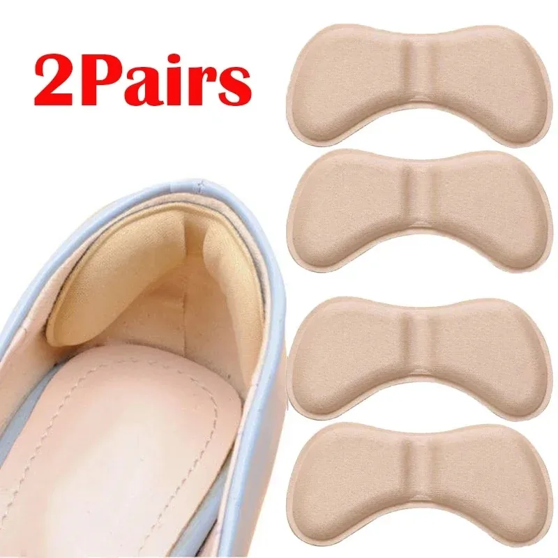 1/2/4 Pair Heel Pad High Quality Sponge Invisible Back Soft Heel Pads High Heel Shoes Grip Adhesive Liner Cushion Insert Pad Ins