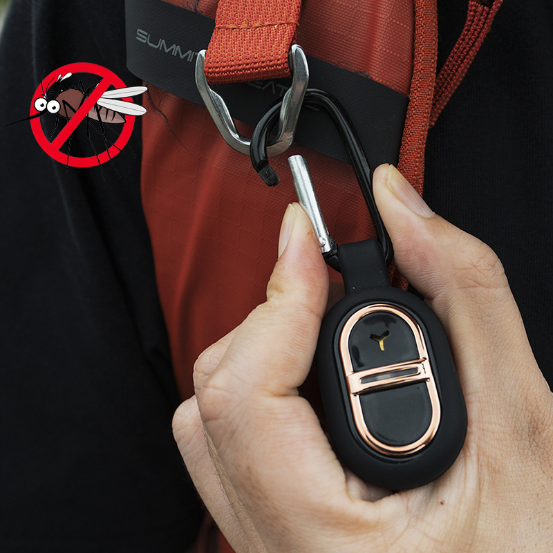New Ultrasonic Mosquito Repellent Watch with Carabiner Anti-mosquito Bite Pendant Portable Mosquito Repeller Key Chain for