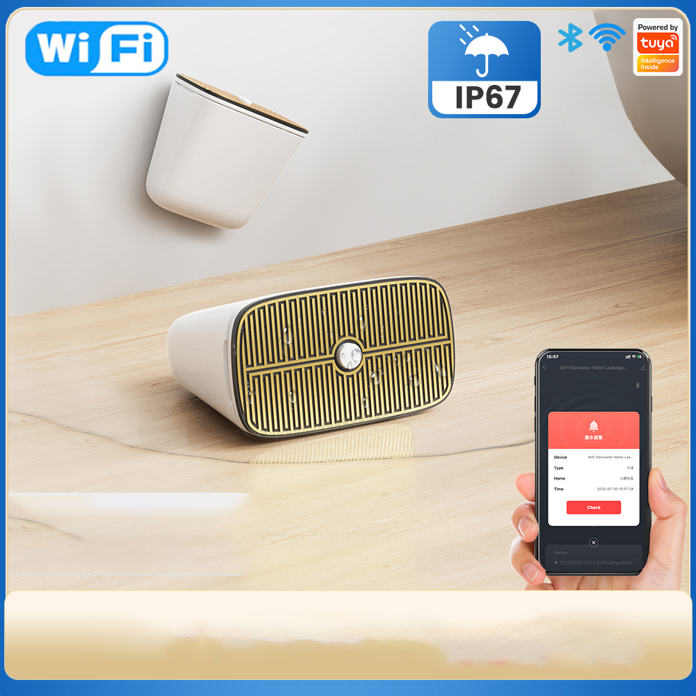 IP67 Tuya Zigbee/WIFI Smart Rain Sensor For Outdoor Wireless Real-Time Rain Detection With Waterproof Design, Zigbee Hub