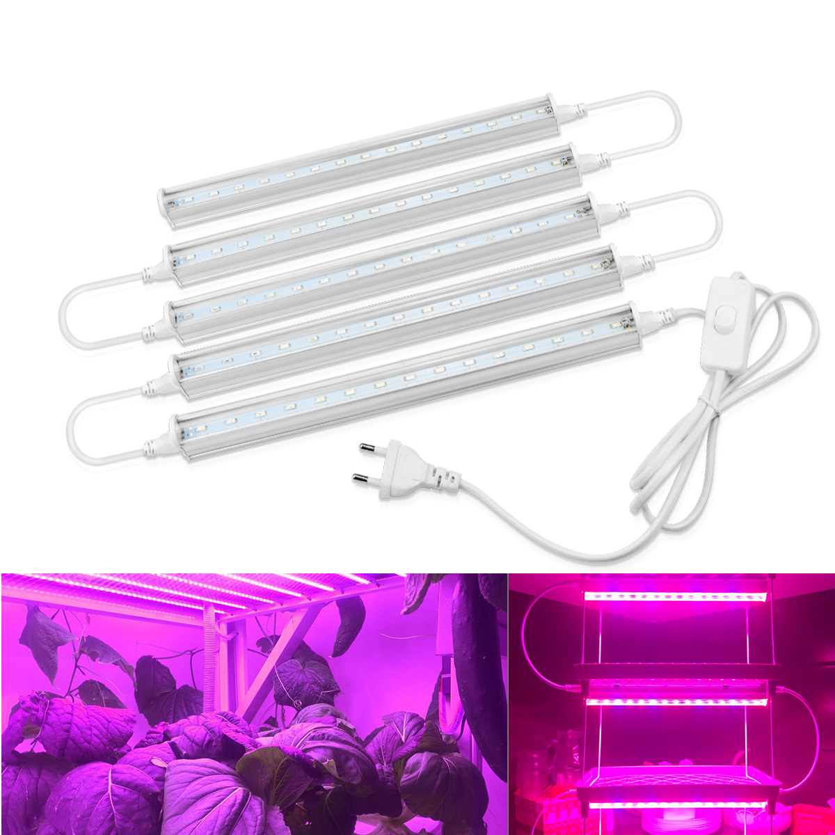 Plant LED Grow Light T5 Tube Bar Lamp 29cm 6W AC 85V -265V EU /US Plug Greenhouse Seeding Home Pot Plant Growing