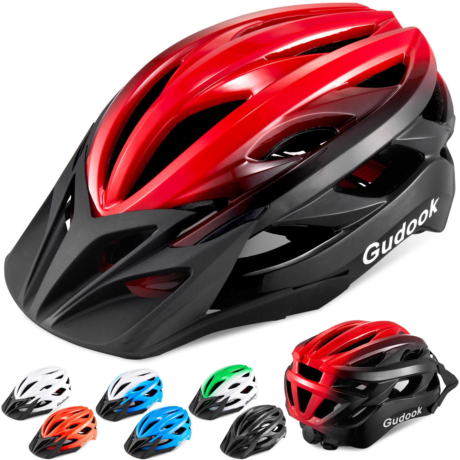 Bike Helmet, Bicycle Helmet for Men & Women Mountain Road Cycling Helmets with Dial Fit Adjustment Detachable Visor