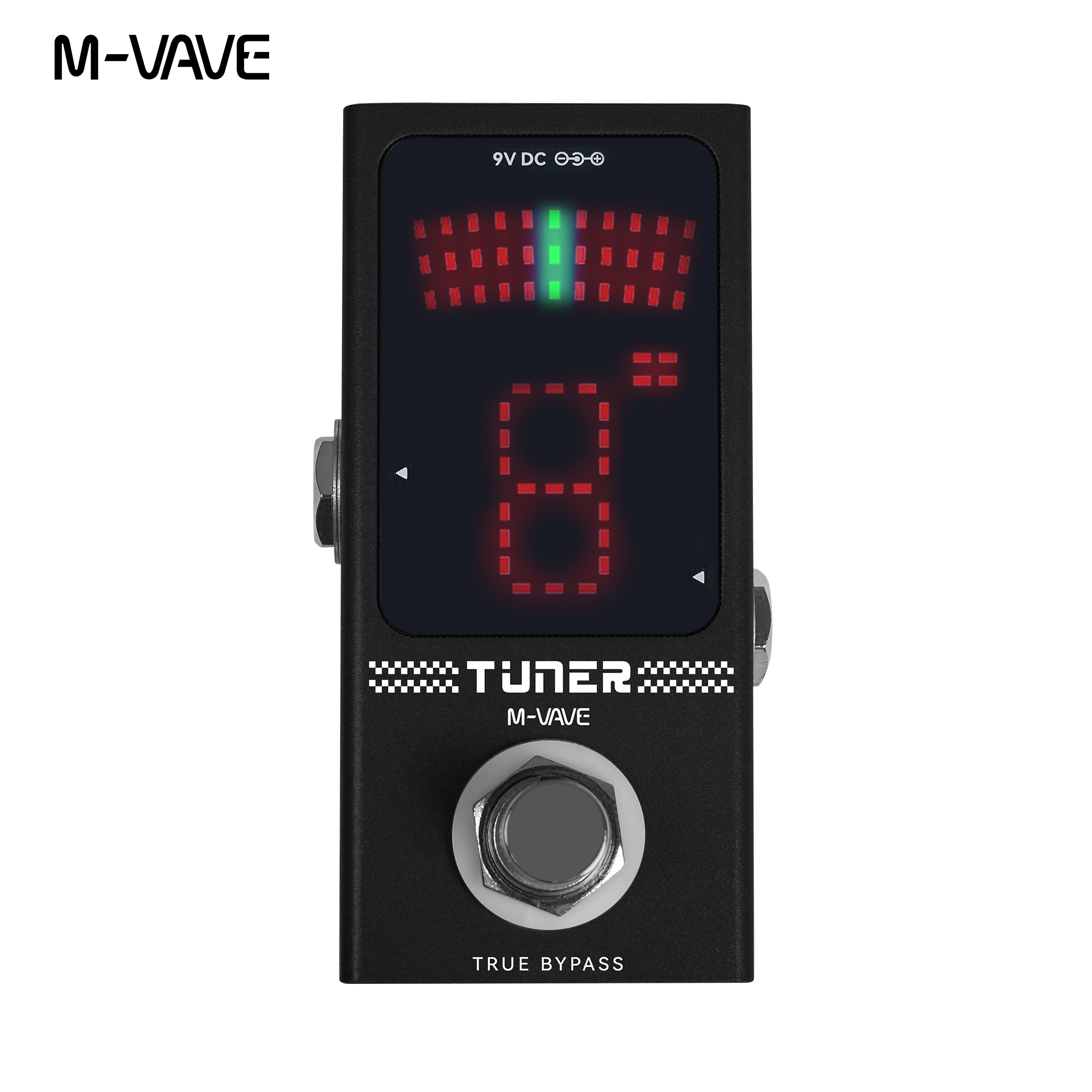 M-VAVE Tuner High Precision Guitar Bass Tuner Stomp Box Effect Pedal LED Display True Bypass Electronic Instrument Tuner