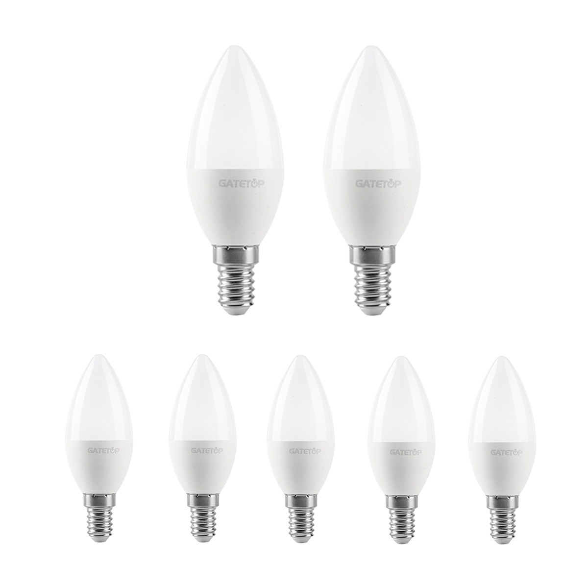1-10PCS LED E14 Candle Bulb 110V 220V E14 3W 5W 6W 7W Light Bulbs Lamp for Indoor Decor Bedroom and Living Room Light
