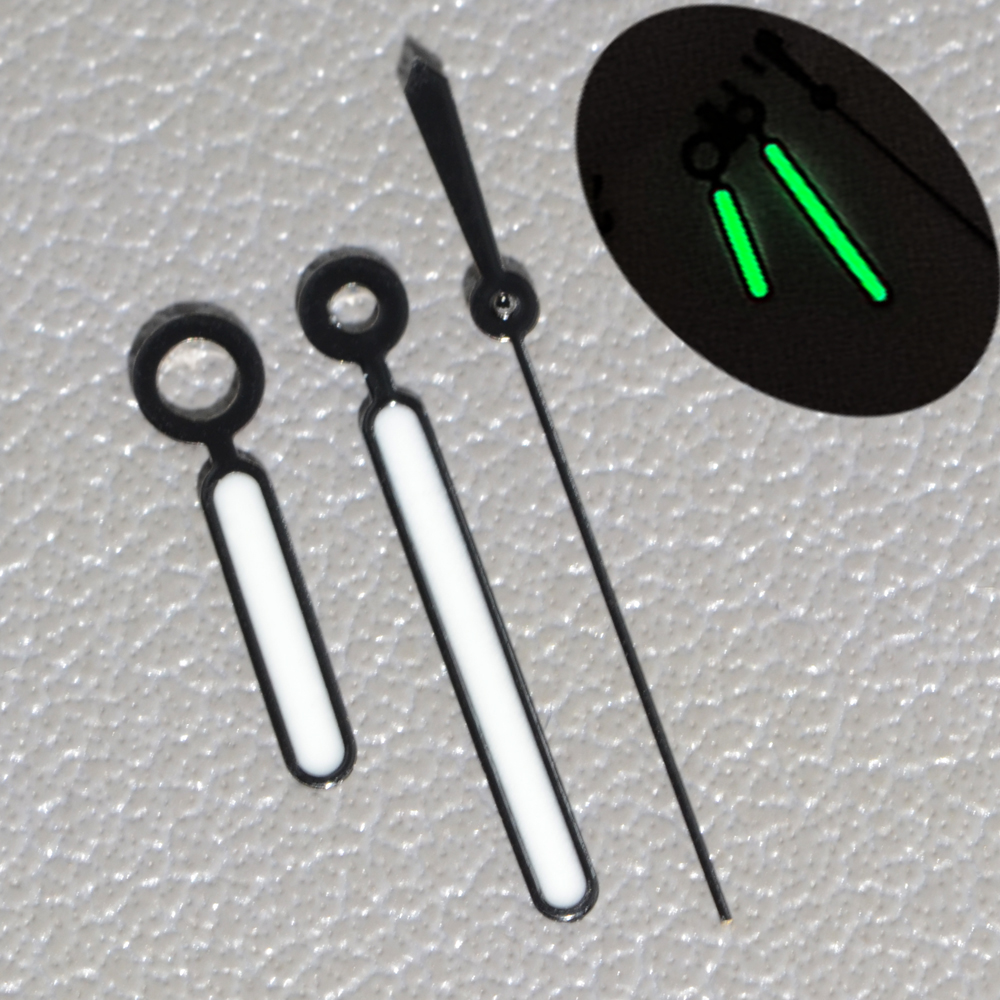 Aiguille NH35 Hands Set 12.5*12*8mm Watch Hands Green Luminous For NH34 NH35 NH36 Nh35 Nautilus Hands Watches Pointers