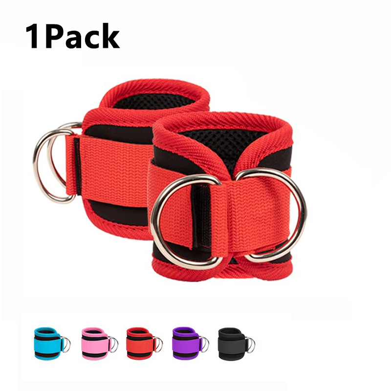 1PC Fitness Ankle Strap Adjustable D-Ring Support Ankle Protection Gym Leg Strength Training Roller Belt Fastener
