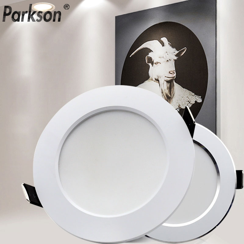 LED Downlight 18W 15W 12W 9W 7W Silver White Shell AC220V 230V spot led Lamp Waterproof downlight Round Recessed Spot Light