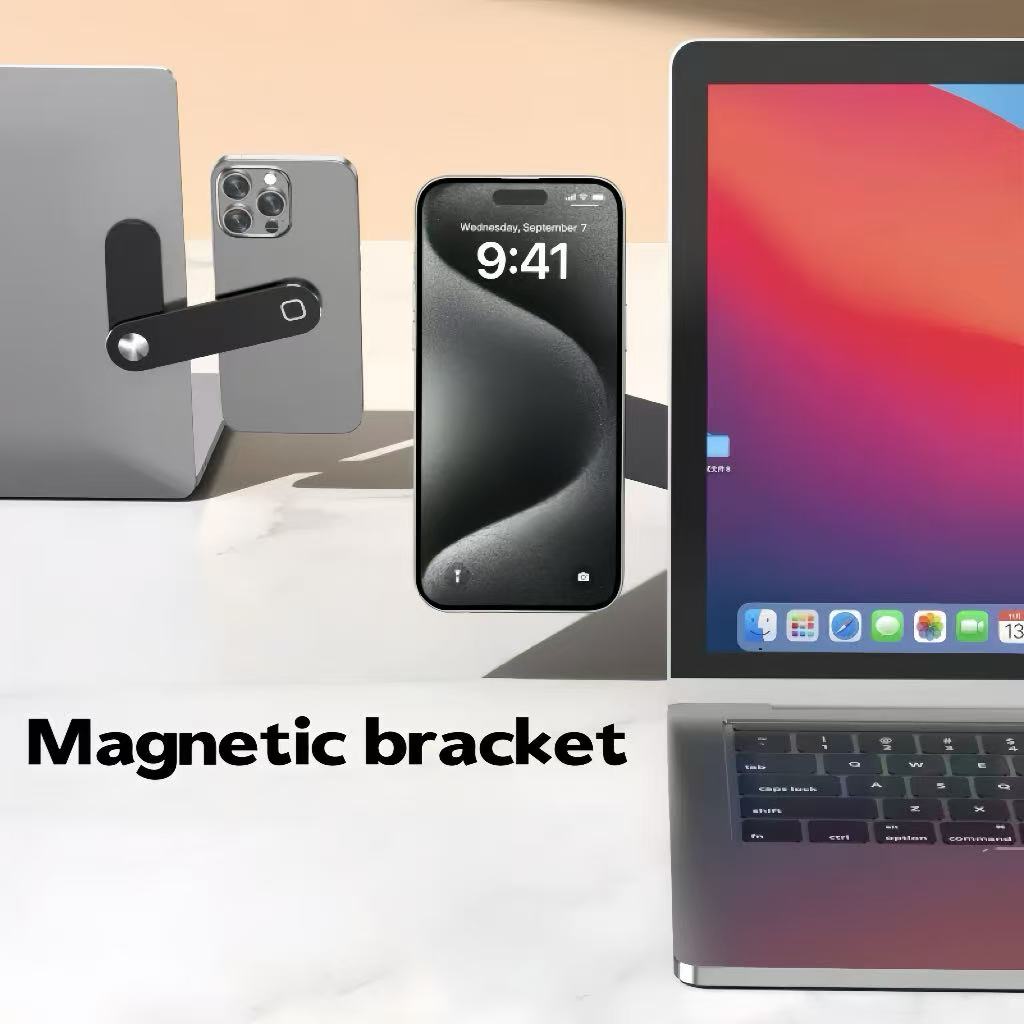 Aluminum alloy bracket notebook side screen magnetic portable metal expansion mobile phone bracket