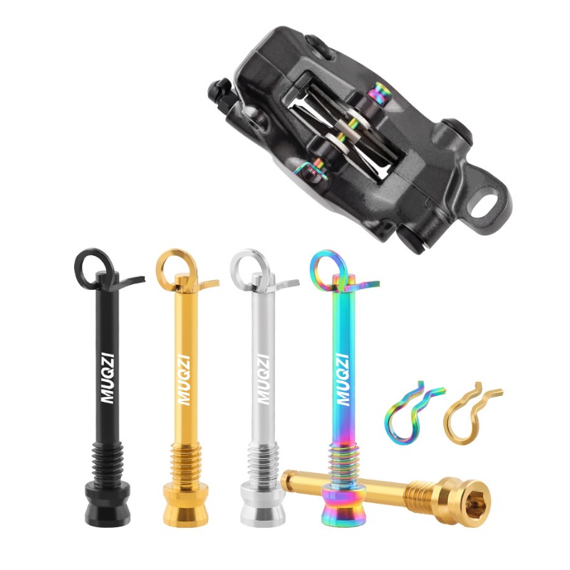 Bicycle Disc Brake Caliper Screws Lightweight Hex Bolts for Road/MTB Bike Brake Pads with Fixing Clip Durable Replacement Parts