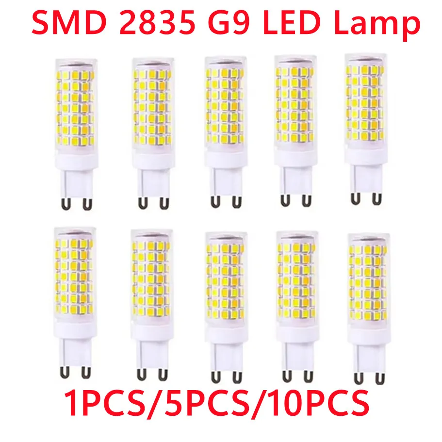 10 Pcs Brightest G9 LED Lamp AC220V 7W Ceramic SMD2835 LED Bulb Warm/Cool White Spotlight replace Halogen light wholesale
