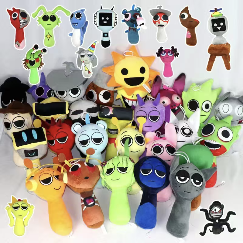 52 Styles Rhythm Box Cartoon Plush Toys Music Game Inspired Dolls Cute Character Pillows Kids Boys Girls Birthday
