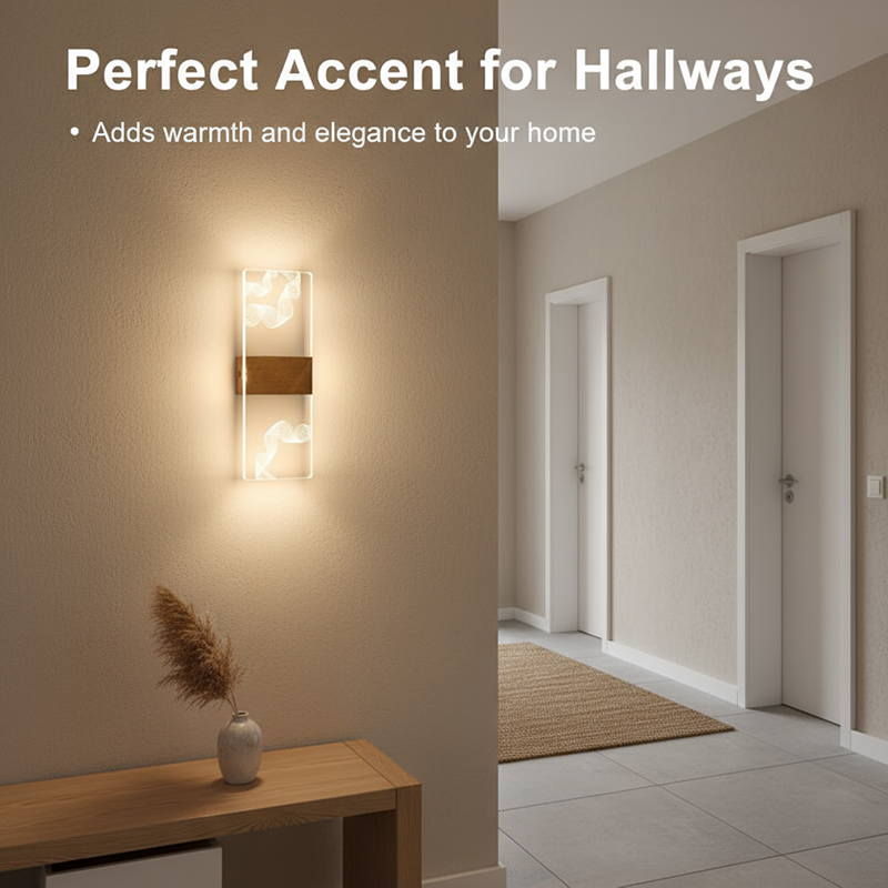 Living Room Decorative LED Wall Lamp Fabric Bedroom Bedside Korean Style Minimalist Entrance Light