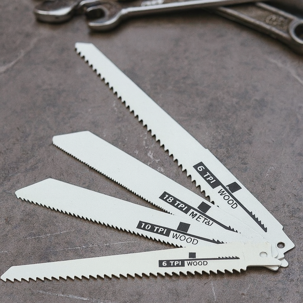 4pcs Reciprocating Saw Blade, Universal Wood and Metal Cutting, Coarse and Fine Teeth, DIY and Professional Use, Durable Tools