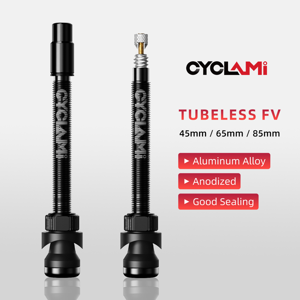 CYCLAMI 45 65 85 mm Tubeless Valves Bicycle Aluminum Alloy Presta Nipples Removable Core Air Valve For Road MTB Mountain Bike