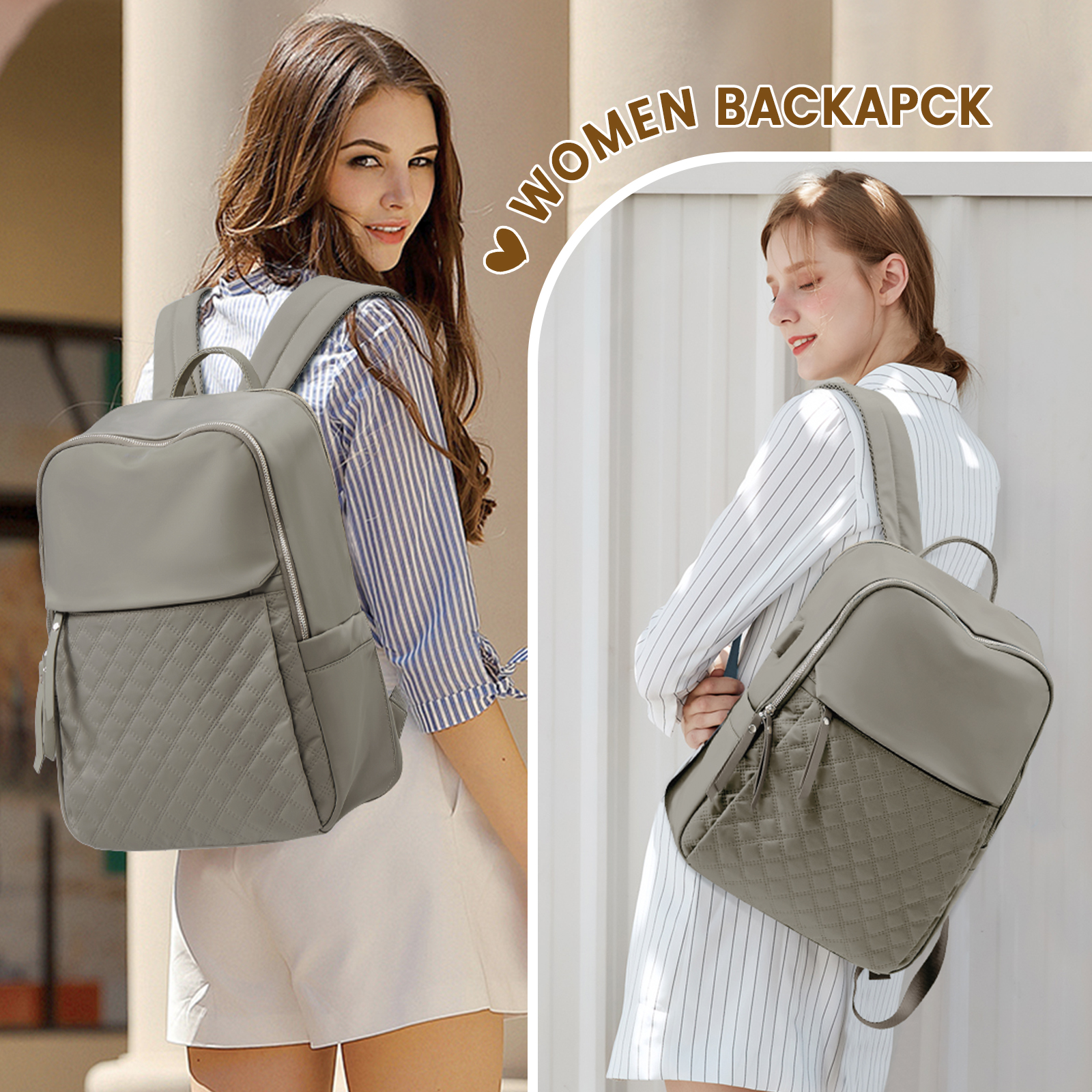 New Fashion Trend Women's Bags Travel Laptop Backpack, College School Backpack Casual Bags, Commuter Computer Backpack for Work