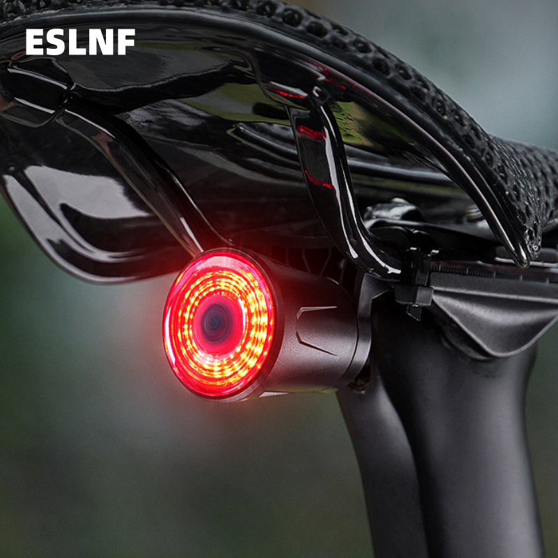 ESLNF Smart Bike Tail Light Brake Waterproof USB Rechargeable LED Warning Cycling Bicycle Sensing Rear Lights lightify
