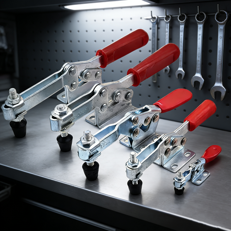 2Pcs Toggle Clamp 201A/201B/201C/225D Quick Release Tool Horizontal Clamps Hand New Heavy Duty Tooling Accessory