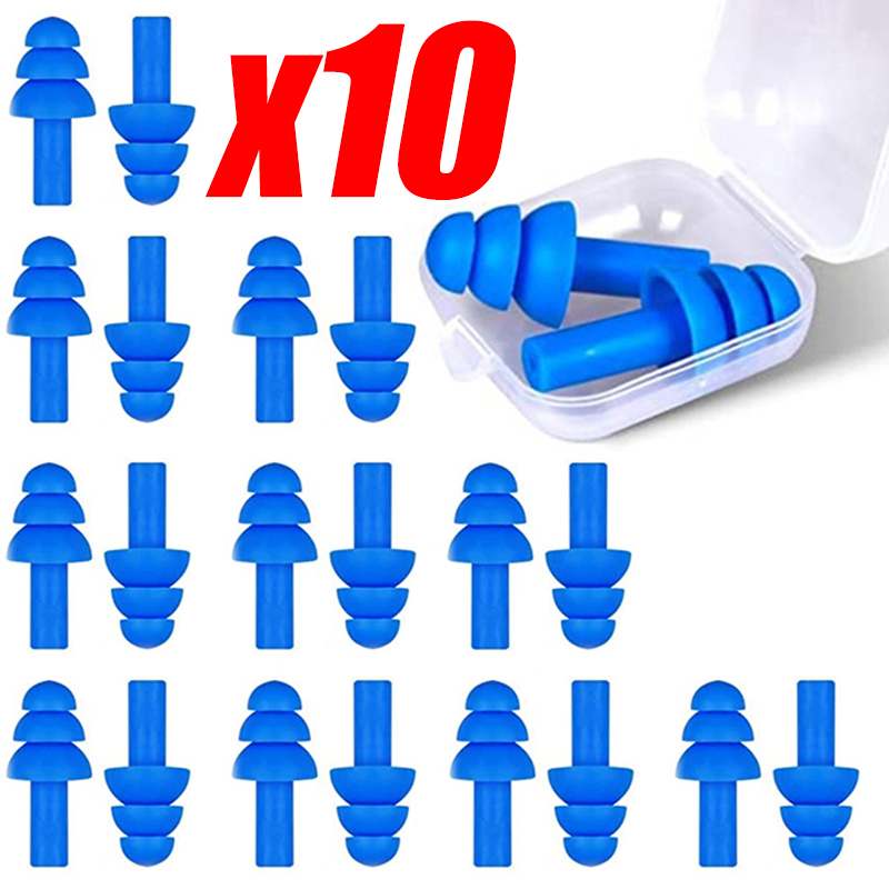 1Pairs Soft Silicone Earplugs Waterproof Swimming Ear Plugs Reusable Noise