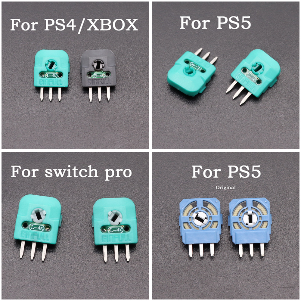 1 Pair Hall Effect Sensor Module 3D Analog Micro Axis Resistor Repair Part for PS5/PS4/Switch/Pro/Xbox One Controller
