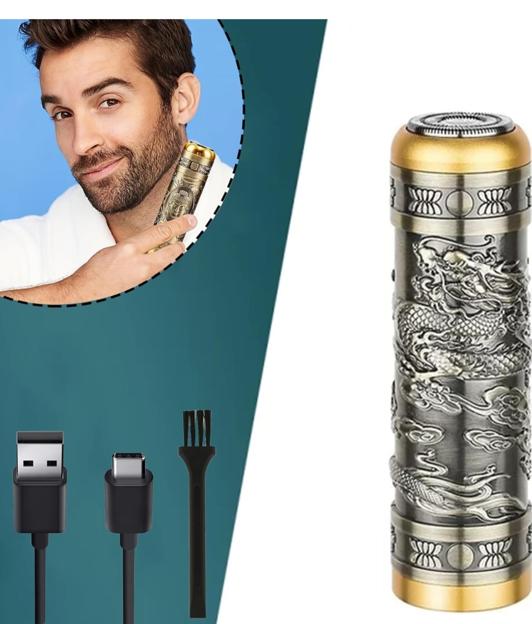 HW-T8 USB Rechargeable Electric Shaver - Mini Portable Razor for Men & Women | Smooth Shaving, Compact Travel Size, Wet & Dry Use