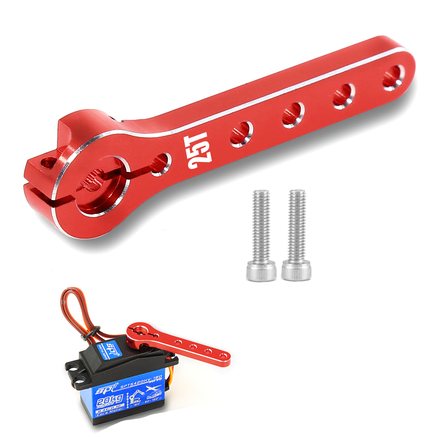 CNC Aluminum Alloy 25T Steering Servo Arm Horn Special Designed For 30-100CC Balsa Airplanes Fixwing Futaba Servo