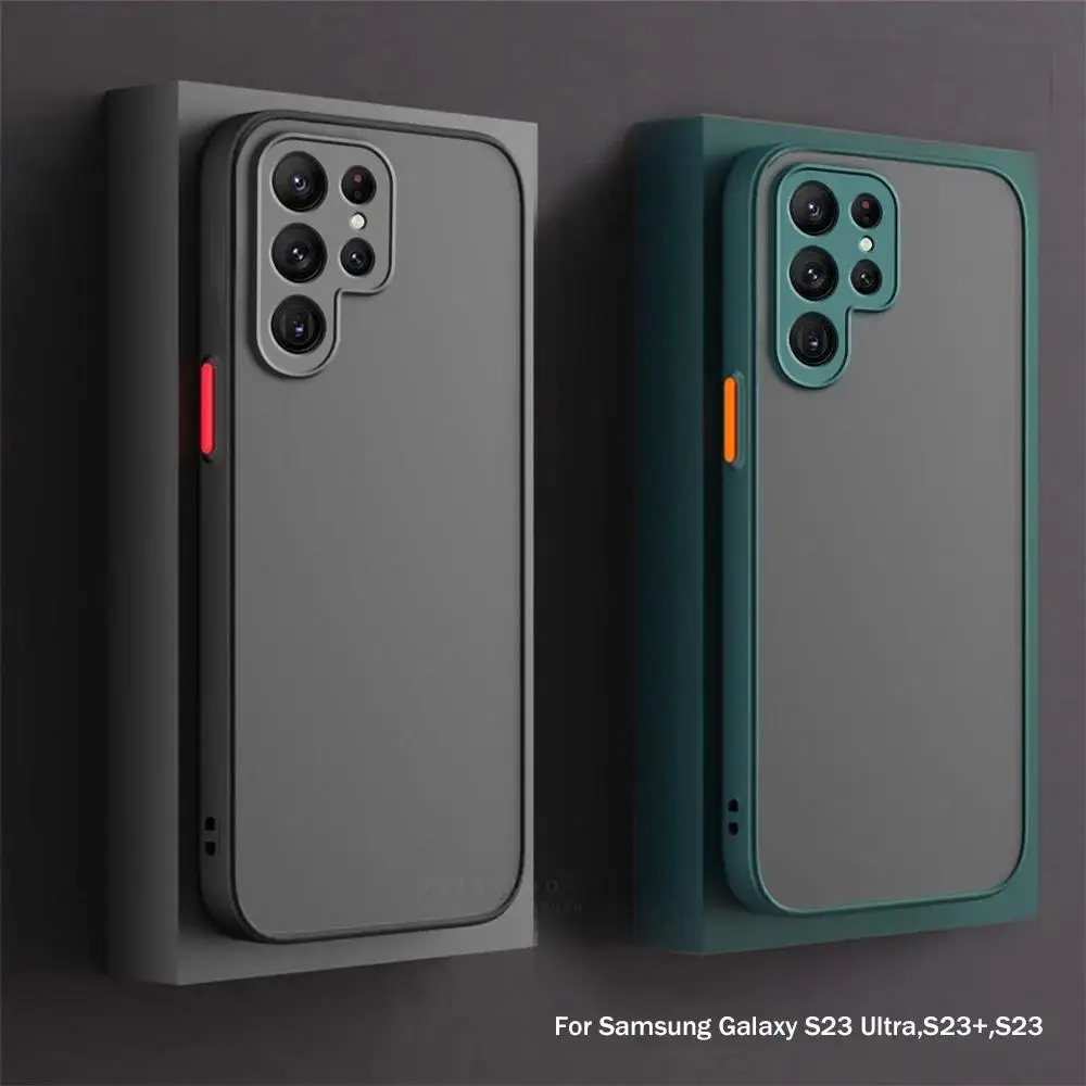 Case for S24 Ultra Armor Matte Case for S24 Ultra Shockproof Shell Cover S24 Ultra PC Funda