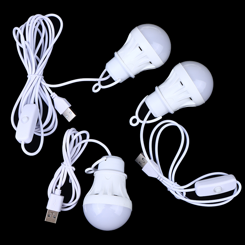 3W DC 5V USB Led Light Bulb Outdoor Camping Emergency Light Tent Hanging Lamp Replace Light Bulbs For Fishing Barbecue Camping