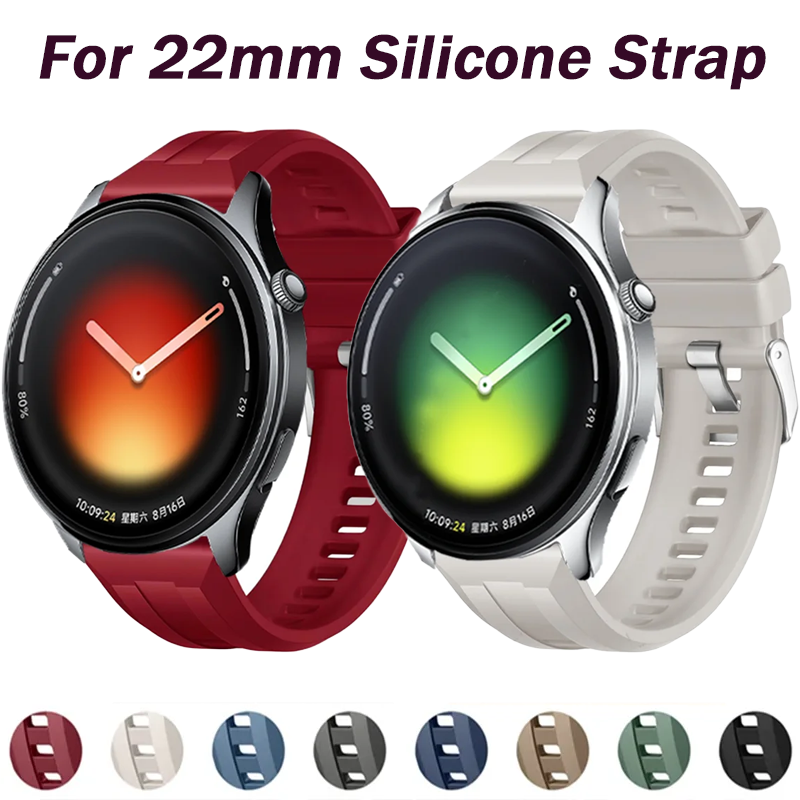 22mm Sports Silicone Strap For Watch 5/2/S4-3-2-1 Soft Comfortable Watchband For Realme Watch 5-S/ Watch S-X2-X Band
