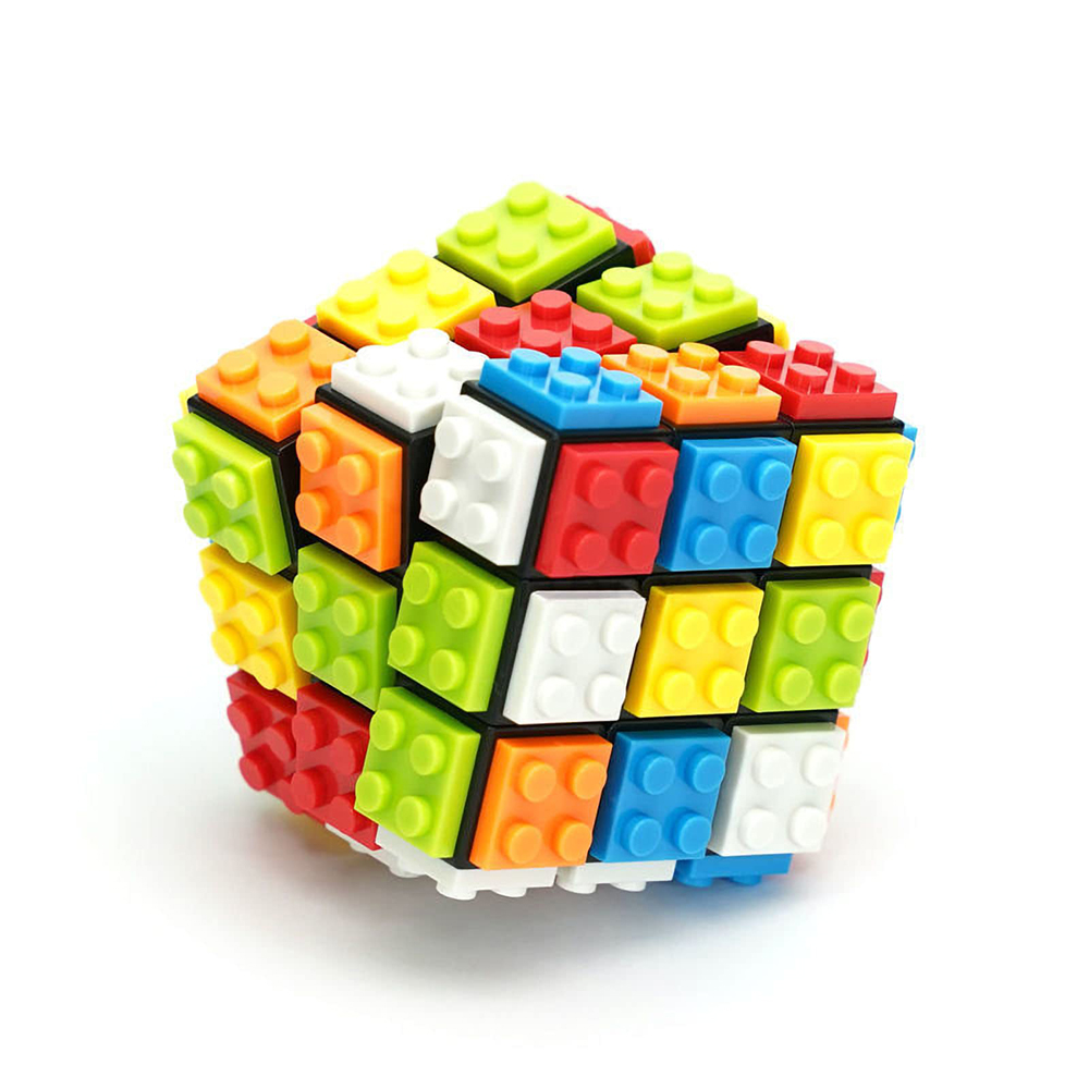 Building Blocks 3D Magic Puzzle Cube 3x3x3 DIY Fidget Toy Brick Anti Stress Relief Sensory ADHD Educational Game for Kids