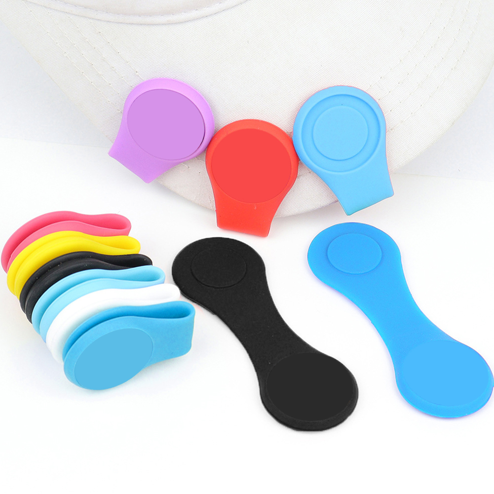 Silicone Ball Position Calibrating Clip Strong Magnetic Mini Golf Caps Clip Marker Professional Folding Reusable Golf Supplies